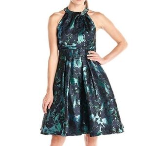 SLNY New York fit & flare jacquard  dress - 10.           U55